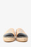 Pre-loved Chanel™ Beige/Black/Grey Leather CC Espadrilles Size 38