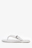 Louis Vuitton White Leather Damier Buckle Sandals Size 8 Mens