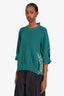 Sacai Green Knit Canvas Bandana Sweater Size 3