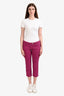 Christian Dior Magenta Denim Capris Size 8