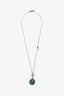 Pre-loved Chanel™ 2009 Faux Jade Crystal Embellished CC Necklace