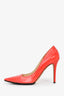 Jimmy Choo Coral Croc Embossed Patent Heels Size 38
