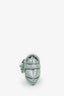 Gucci Blue/Green Leather Horsebit Chain Medium Bag With Two Straps