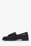 Pre-loved Chanel™ Black Leather Quilted Turnlock Logo Loafers Size 38.5