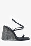 Alexander Wang Black Crystal Mesh Draped Embellished Heels Size 35
