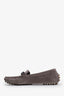 Brunello Cucinelli Grey Suede Monili-detail Loafers Size 36.5