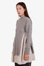 Sacai Grey Wool Crewneck Sweater With Blazer Size 2