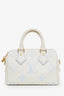 Louis Vuitton White/Blue Monogram Empreinte Leather Speedy Bandoulière 20 with Strap