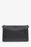 Sac Boy Chanel moyen en cuir caviar gris, collection 2018-2019, d'occasion