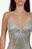 Paco Rabanne Gold Metallic Slip Dress Size 38