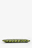 Prada Green/Navy Nylon Geometric Print Pouch with Wrist Strap