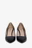 Prada Black Leather Pointed Toe Pumps Size 37