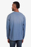 Gucci Blue Cotton GG Logo Long Sleeve Shirt Size XXL Mens