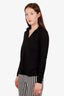 Max Mara Black Wool Knitted Polo Sweater Size XS