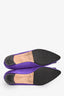 Manolo Blahnik Purple Satin Crystal Embellished Hangisi Flats Size 36