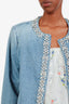Zimmermann Blue Denim Crystal Embellished 'Crush' Jacket Size 4