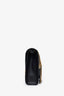 Saint Laurent Black Chevron Grained Leather Large Envelope Bag