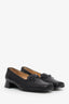 Salvatore Ferragamo Black Leather Bow Heeled Loafer Size 6