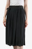 Lemaire Green Button Detail Pleated Skirt Size 42