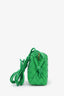 Bottega Veneta Green Leather Intrecciato Mini Loop Crossbody Bag