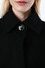 Pre-loved Chanel™ 2017 Black Wool Cashmere Front Pocket Maxi Coat Size 34