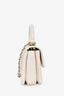 Pre-Loved Chanel™ 2025 White Quilted Lambskin Small Trendy Top Handle Flap Bag