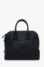 Burberry Black Grained Leather Greenwood Medium Bowling Bag with Strap