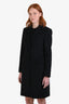 Burberry London Black Wool Cashmere Pea Coat Size 6