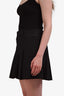 Sacai Black Wool Cotton Pleated Mini Skort Size 4