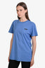 Miu Miu 2024 Blue Box Log Short Sleeve T-Shirt Size L