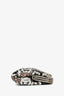 Pre-loved Chanel™ 2008-09 Silver/Black Leather Metallic CC Mixed Frame Clutch