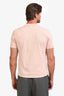 Amiri Peach-Pink Cotton Logo T-Shirt Size S Mens