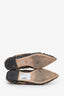 Dolce & Gabbana Black Leather Gold Embroidery Jewel Embellishments Flats Size 37