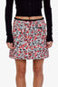 Louis Vuitton Red/White/Black Monogram Jacquard Mini Skirt Size 36