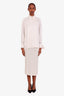 Pleats Please Issey Miyake Cream Pleated Midi Skirt Size 1