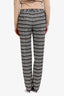 Victoria Beckham Black/White Plaid Wool Trousers Size 4