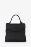 Delvaux So Black Grained Calfskin Leather Tempete PM Satchel Bag with Top Handle