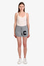 Celine 2022 Grey Wool Cashmere Blend 'C Sporty' Shorts Size XS