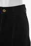 Pantalon droit Miu Miu 2023 en velours noir avec logo, taille 42