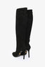 Prada Black Suede High Boots Size 37