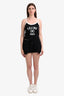 Miu Miu 2023 Black Logo Drawstring Shorts Size 42