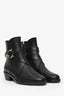 Salvatore Ferragamo Black Leather Gancini Buckle 'Shadi' Ankle Boots Size 6