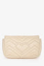 Gucci White Leather GG Marmont Mini Crossbody Bag