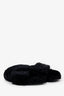 Jil Sander Black Fur Slides Size 38