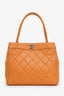 Pre-loved Chanel™ Yellow Caviar Leather Quilted CC Tote
