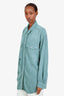 Isabel Marant Etoile Green Denim Oversized Shirt Jacket Size 38
