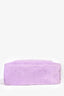 Acne Studios Purple Furry Logo Tote Bag