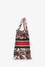 Christian Dior 2021 Multicolour Canvas Embroidered Medium Butterfly Print Book Tote