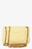 Pre-loved Chanel™ Butter Yellow Caviar Quilted Leather Mini Camilla Flower Crush Single Flap Bag
