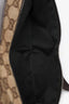 Gucci Brown Leather Canvas GG Supreme Belt Bag